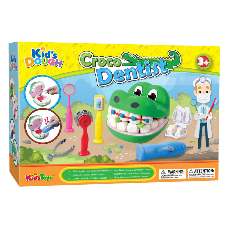 Load image into Gallery viewer, Kid's dough croco dentist klei speelset