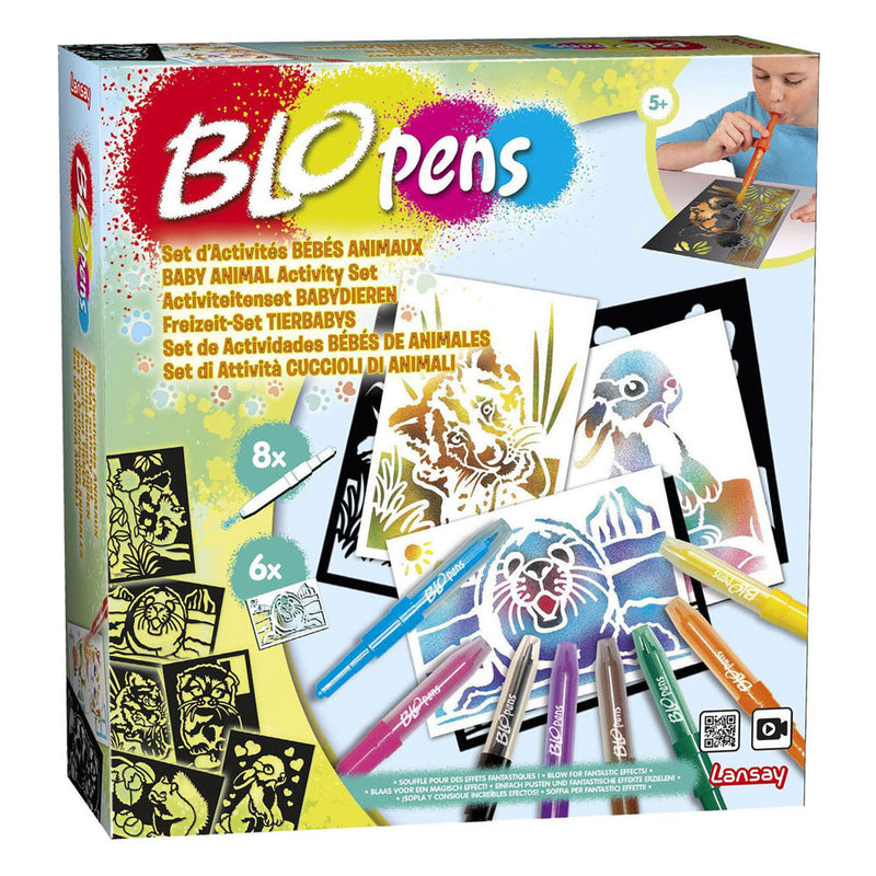 Load image into Gallery viewer, Blopens knutsel set babydieren met 8 blaaspennen