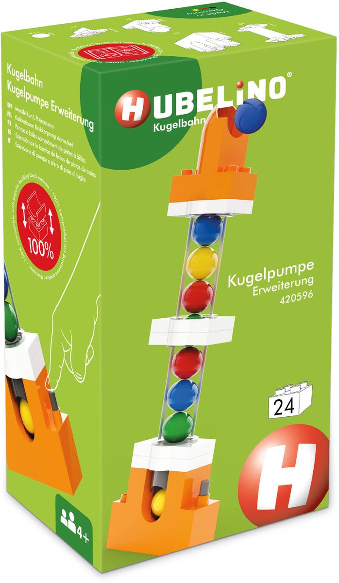 Load image into Gallery viewer, Hubelino knikkerbaan uitbreidingsset lift, 24dlg.