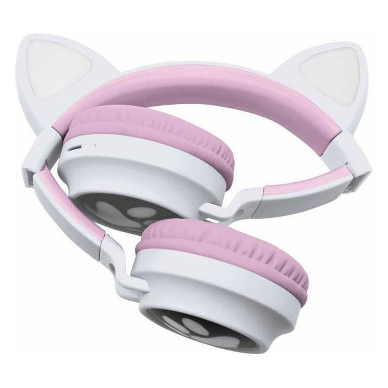 Load image into Gallery viewer, 2-in-1 bluetooth koptelefoon met licht kattenoren