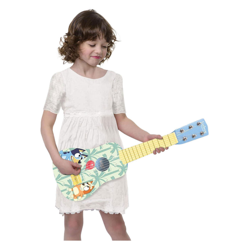 Afbeelding laden in galerijviewer, Lexibook mijn eerste houten gitaar bluey – 21 53 cm