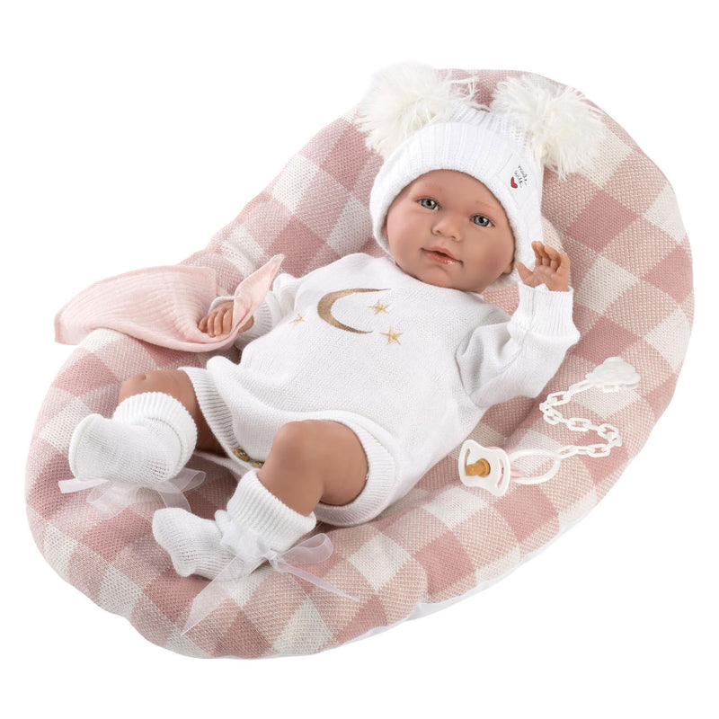 Load image into Gallery viewer, Mimi soft body babypop met geluid 42 cm maan