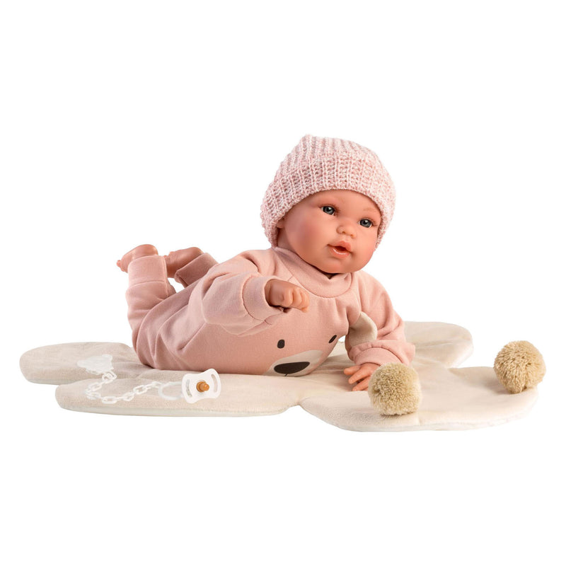 Load image into Gallery viewer, Llorens osito babypop met roze pakje - 36 cm