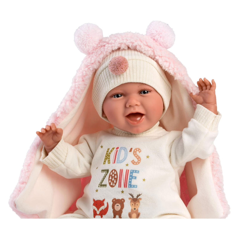 Load image into Gallery viewer, Imp mimi soft body babypop vrolijk met geluid - 42 cm