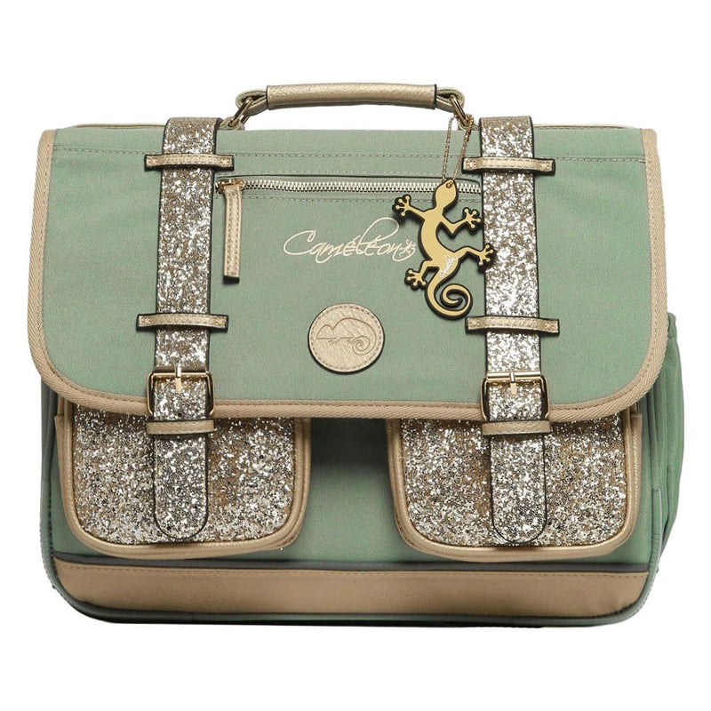 Load image into Gallery viewer, Caméléon schooltas glossy green - 38cm