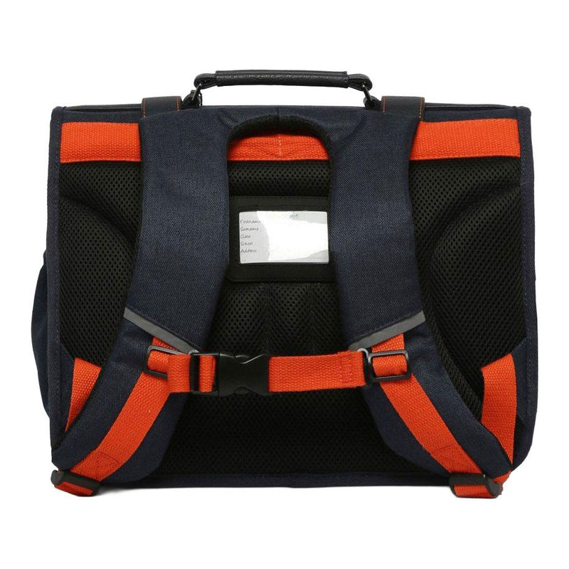 Load image into Gallery viewer, Caméléon schooltas navy orange - 38cm