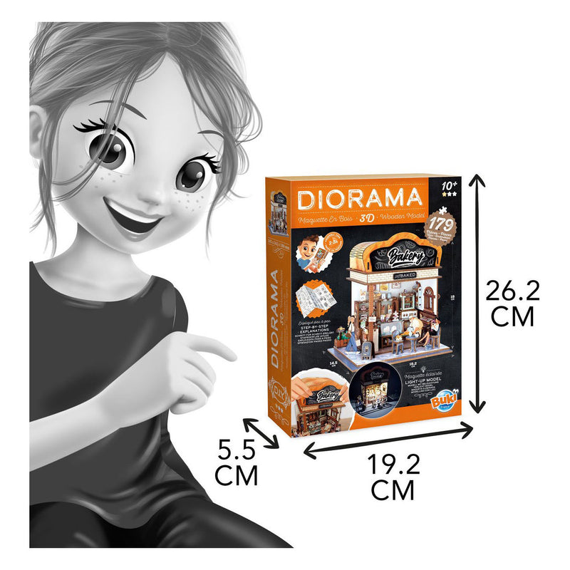 Load image into Gallery viewer, Buki france houten bouwpakket diorama bakkerij - 179dlg.