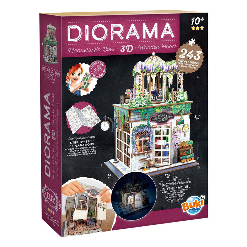 Load image into Gallery viewer, Buki france houten bouwpakket diorama bloemenwinkel - 243dlg.
