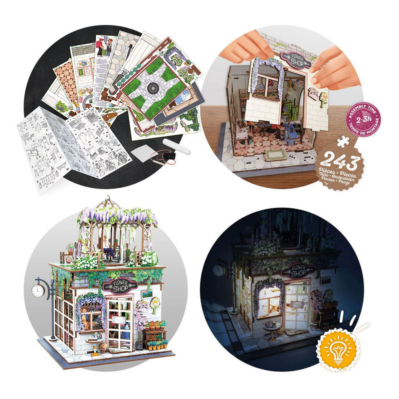 Load image into Gallery viewer, Buki france houten bouwpakket diorama bloemenwinkel - 243dlg.