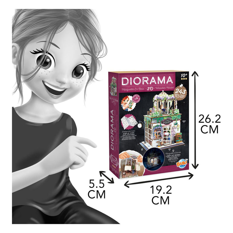 Load image into Gallery viewer, Buki france houten bouwpakket diorama bloemenwinkel - 243dlg.