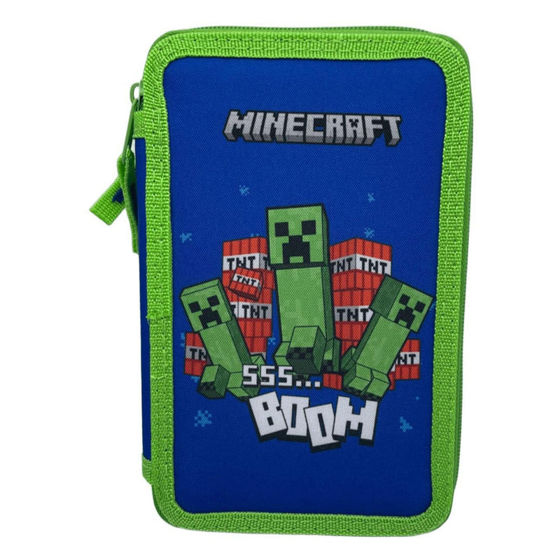 Load image into Gallery viewer, Minecraft gevuld etui met 2 vakken
