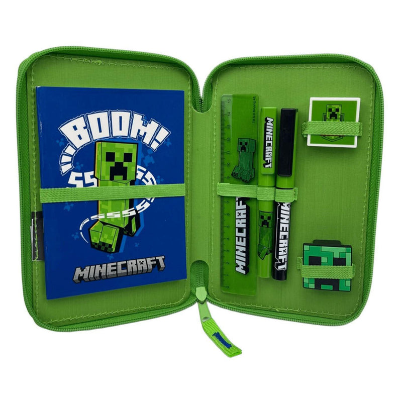 Load image into Gallery viewer, Minecraft gevuld etui met 2 vakken
