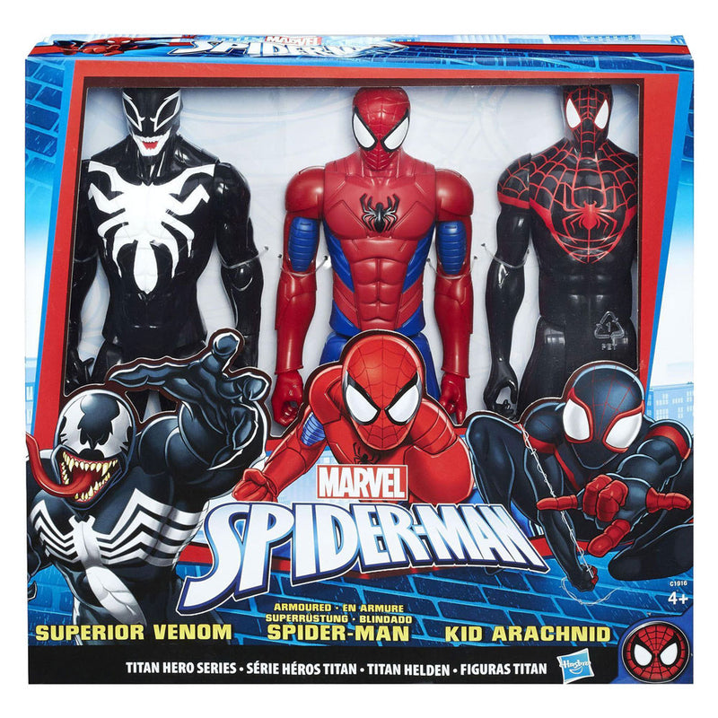 Load image into Gallery viewer, Hasbro spider man titan heroes 3-pack speelfiguren