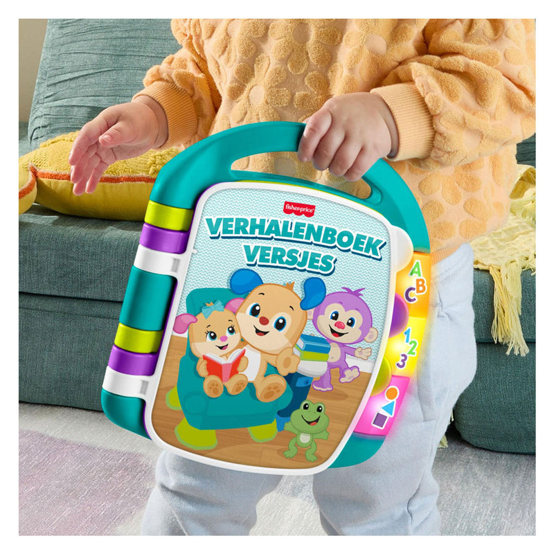Load image into Gallery viewer, Mattel fisher-price leerplezier verhalenboek versjes - muzikaal boek met lichtjes en geluid