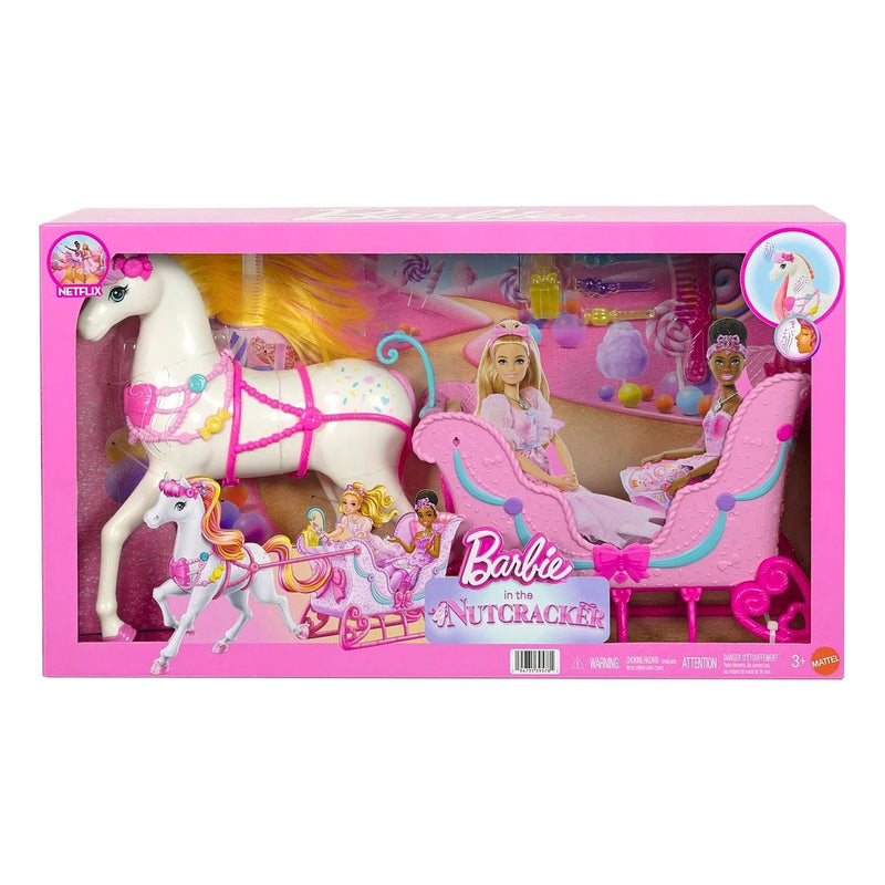 Load image into Gallery viewer, Mattel barbie notenkraker snoepjesland paard en slee