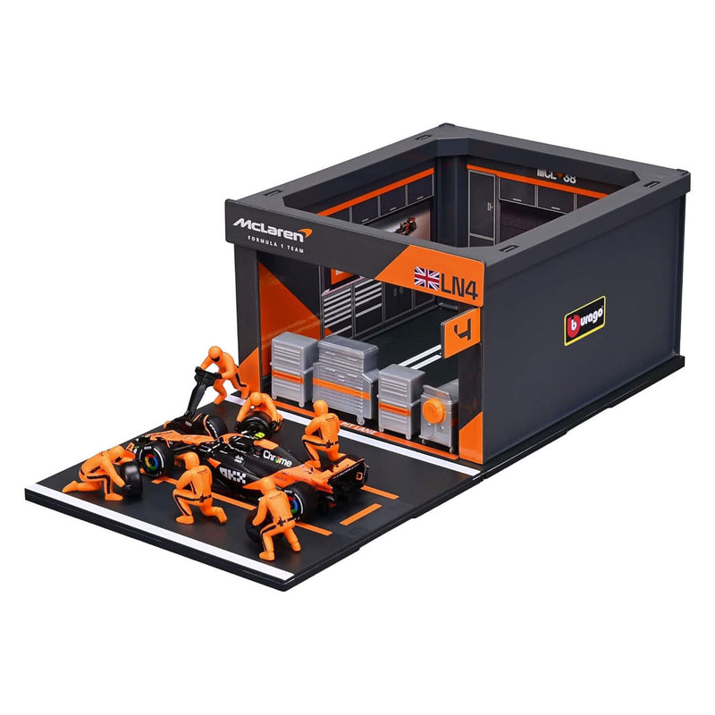 Load image into Gallery viewer, Burago mclaren pit pass met lando norris - 1:43
