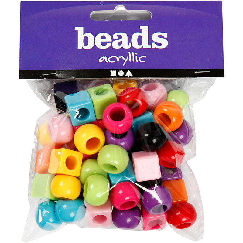 Afbeelding laden in galerijviewer, Https: www.cchobby.nl plastic-kralen-afm-11-mm-gatgrootte-7-mm-ca-60-stuk-diverse-kleuren-75-gr-150-ml-1-doos