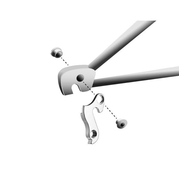 Load image into Gallery viewer, derailleurhanger GH-255 Bulls 60 mm zilver