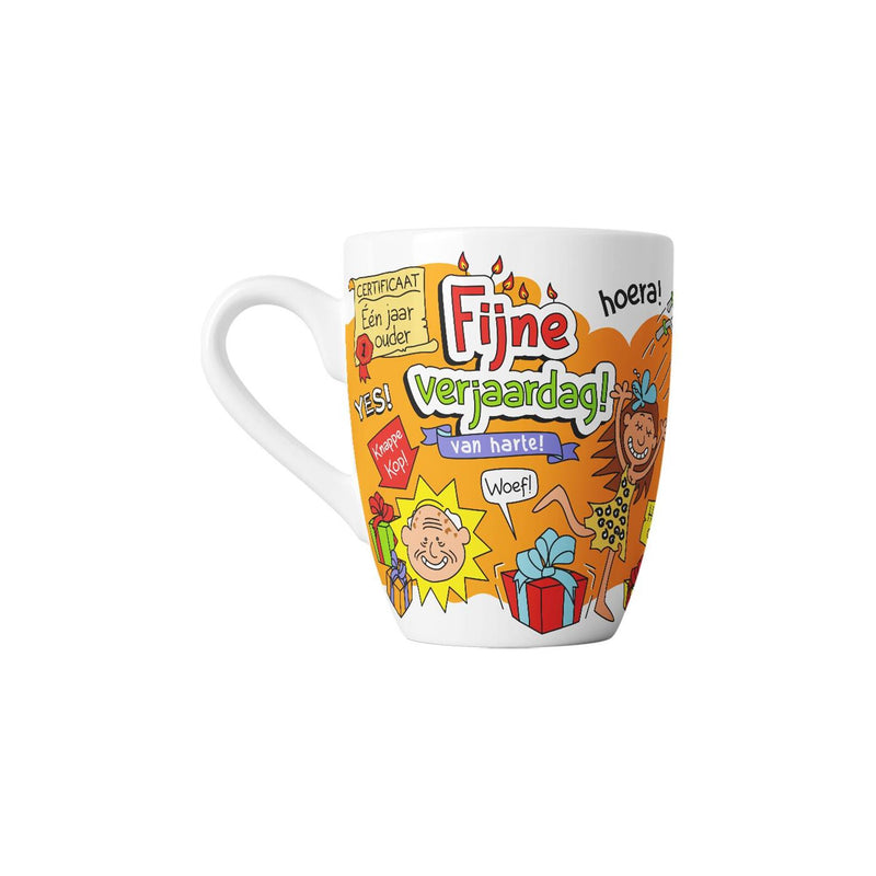 Afbeelding laden in galerijviewer, Paperdreams cartoonmok - fijne verjaardag - keramiek 440ml