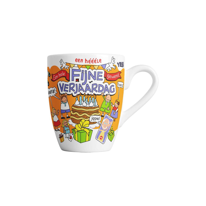 Afbeelding laden in galerijviewer, Paperdreams cartoonmok - fijne verjaardag - keramiek 440ml