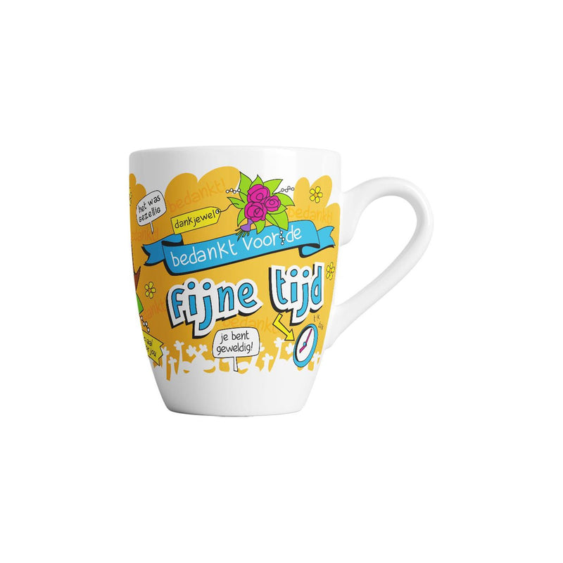Afbeelding laden in galerijviewer, Paperdreams cartoonmok - fijne tijd - keramiek 440ml