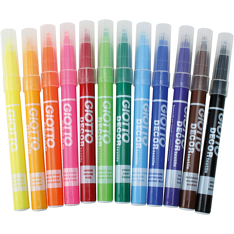 Load image into Gallery viewer, Https: www.cchobby.nl giotto-textielstift-lijndikte-4-mm-diverse-kleuren-12-stuk-1-doos