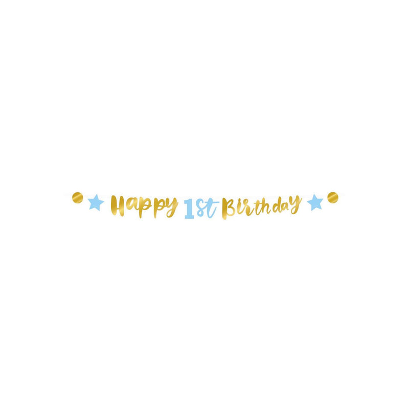 Afbeelding laden in galerijviewer, Paperdreams papaerdreams letter banner 'happy 1st birthday' 250cm karton