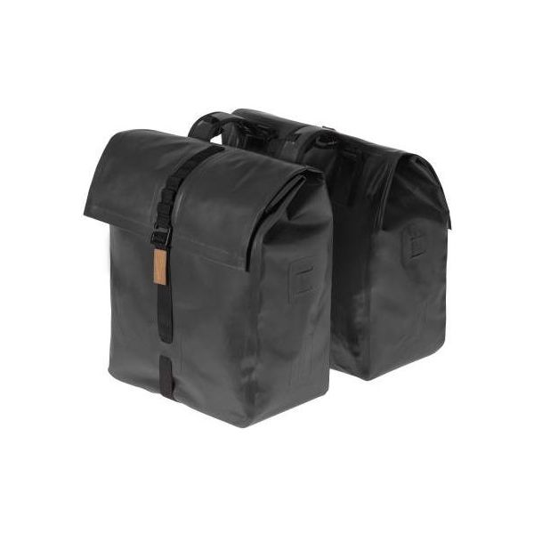 Load image into Gallery viewer, Basil Urban Dry dubbele fietstas, waterdicht, 50L, mat zwart