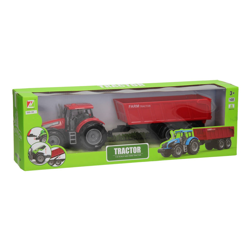 Load image into Gallery viewer, Tractor met Aanhanger 1:32