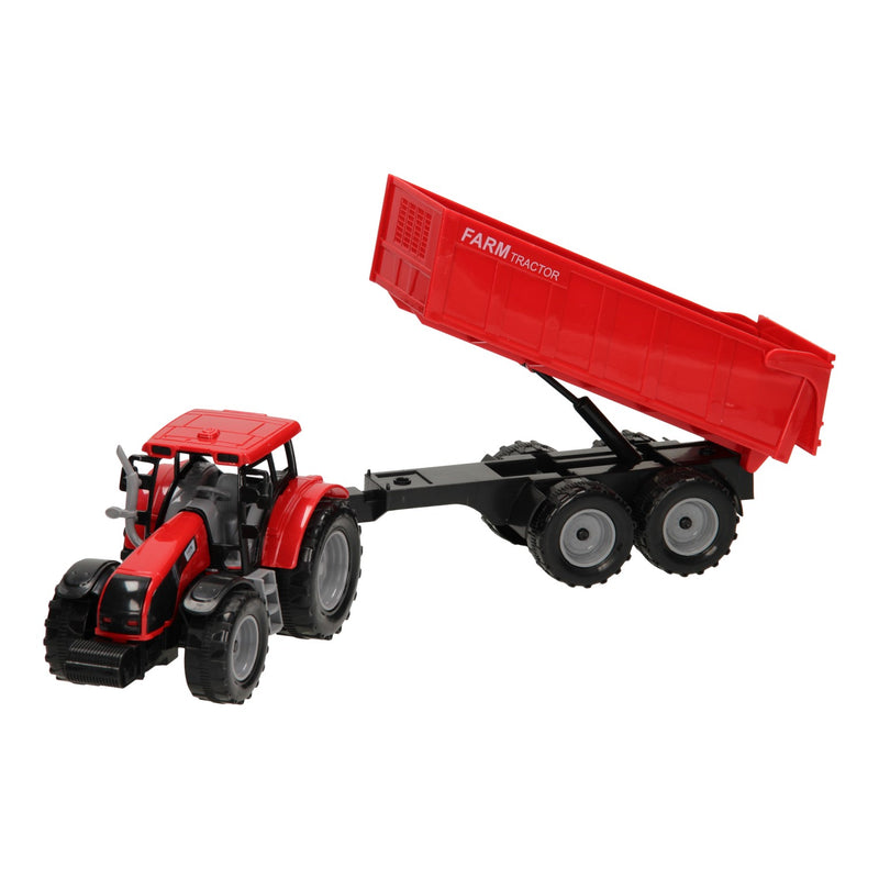 Load image into Gallery viewer, Tractor met aanhanger 1:32