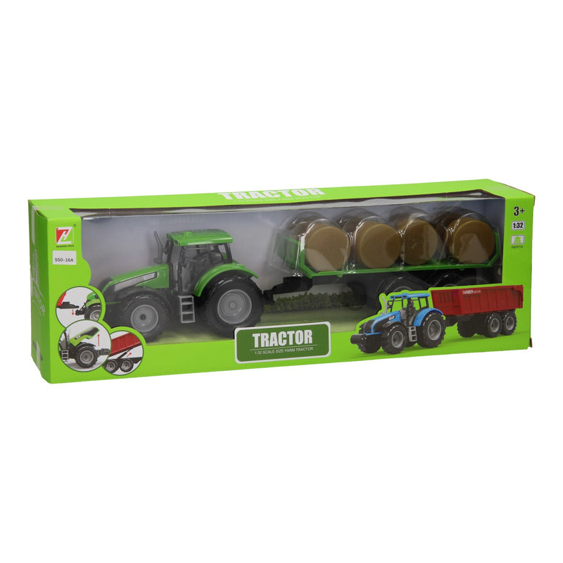 Load image into Gallery viewer, Tractor met balenwagen 1:32