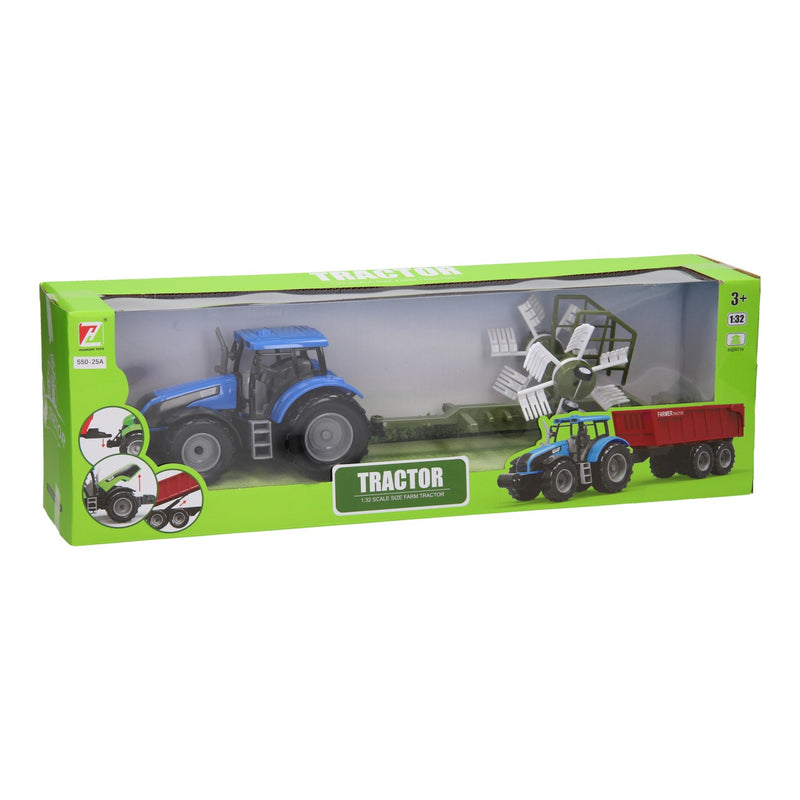 Load image into Gallery viewer, Tractor met hooischudder 1:32