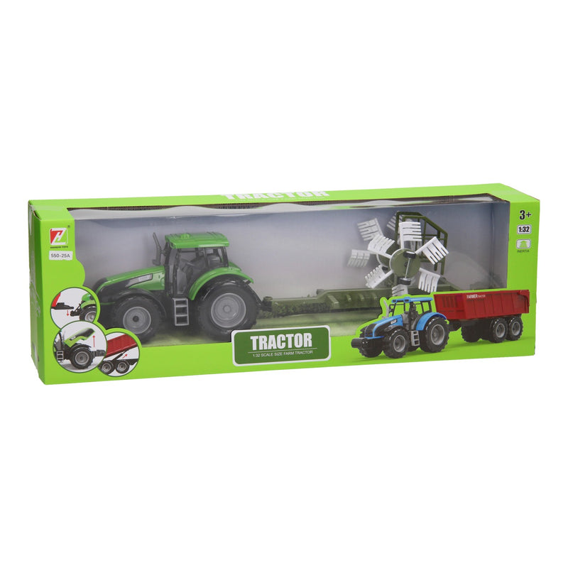 Load image into Gallery viewer, Tractor met hooischudder 1:32