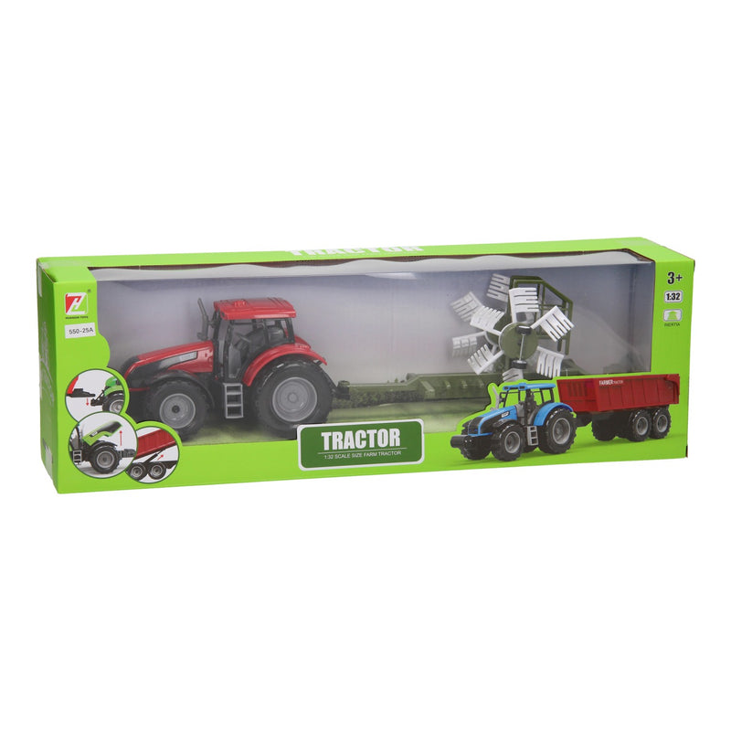 Load image into Gallery viewer, Tractor met hooischudder 1:32