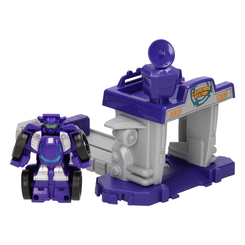 Load image into Gallery viewer, Max robot Max Robot Transformeerset Lanceerbaan Paars
