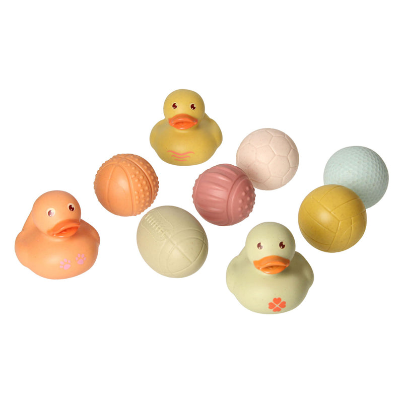 Load image into Gallery viewer, Lobbes speelgoed bv badspeelgoed set met sensorische badballen badeendjes pastel