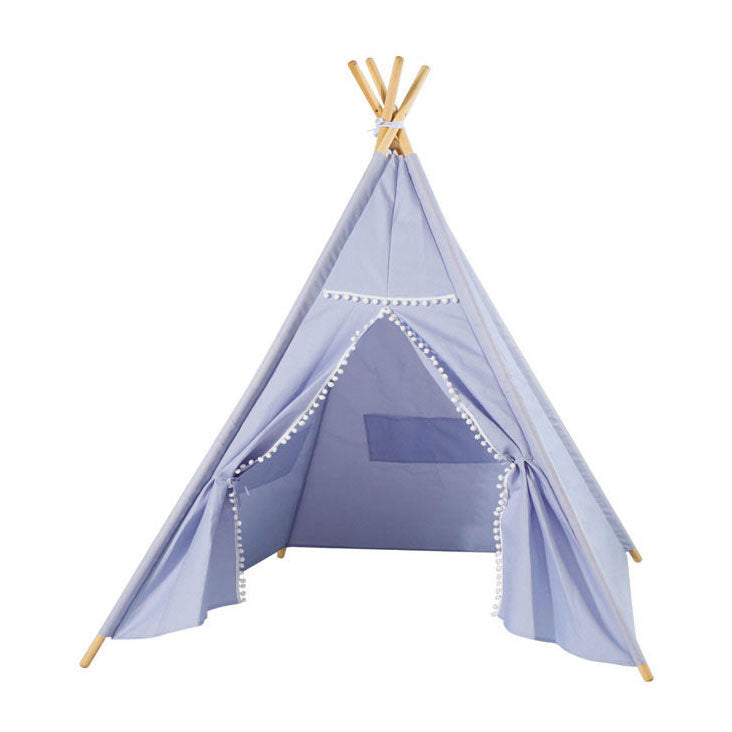 Load image into Gallery viewer, Luxe tipi tent blauw met lichtjes, 128cm