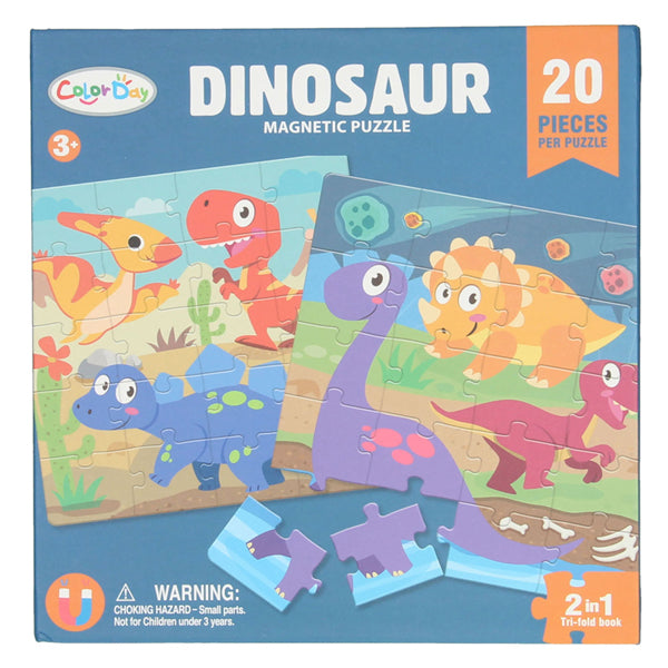 Afbeelding laden in galerijviewer, Magnetisch puzzelboek dino