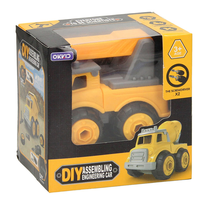 Afbeelding laden in galerijviewer, Constructiewagen met schroefbare wielen - geel