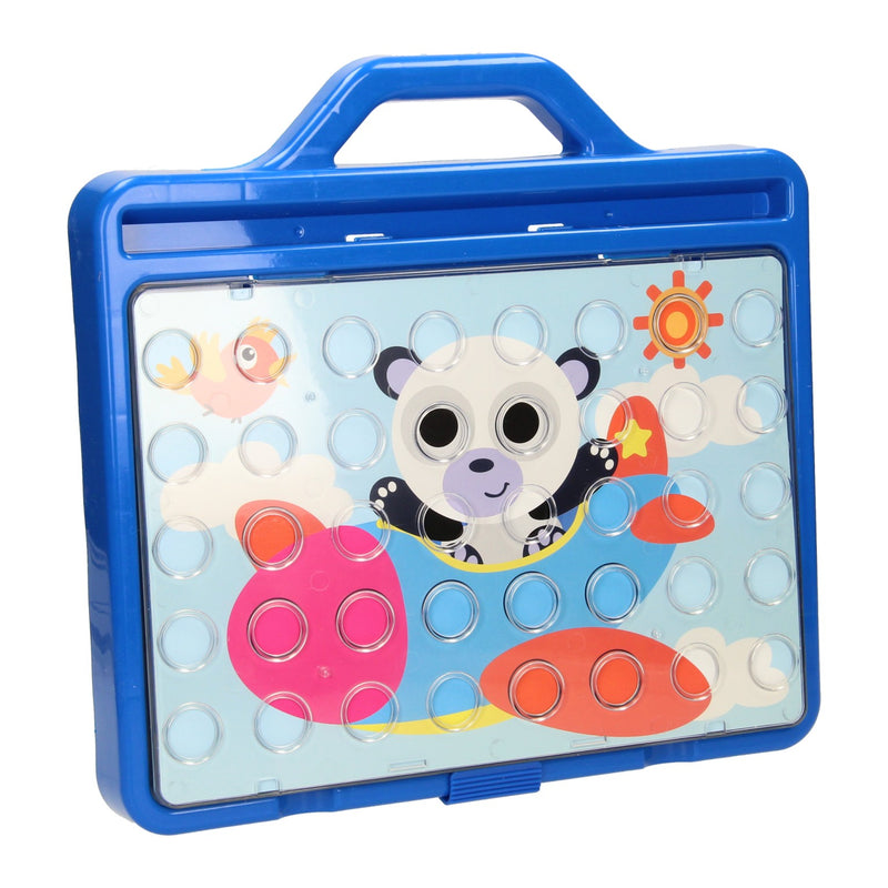 Afbeelding laden in galerijviewer, Jumbo insteekmozaïek buttons in koffer, 60dlg.