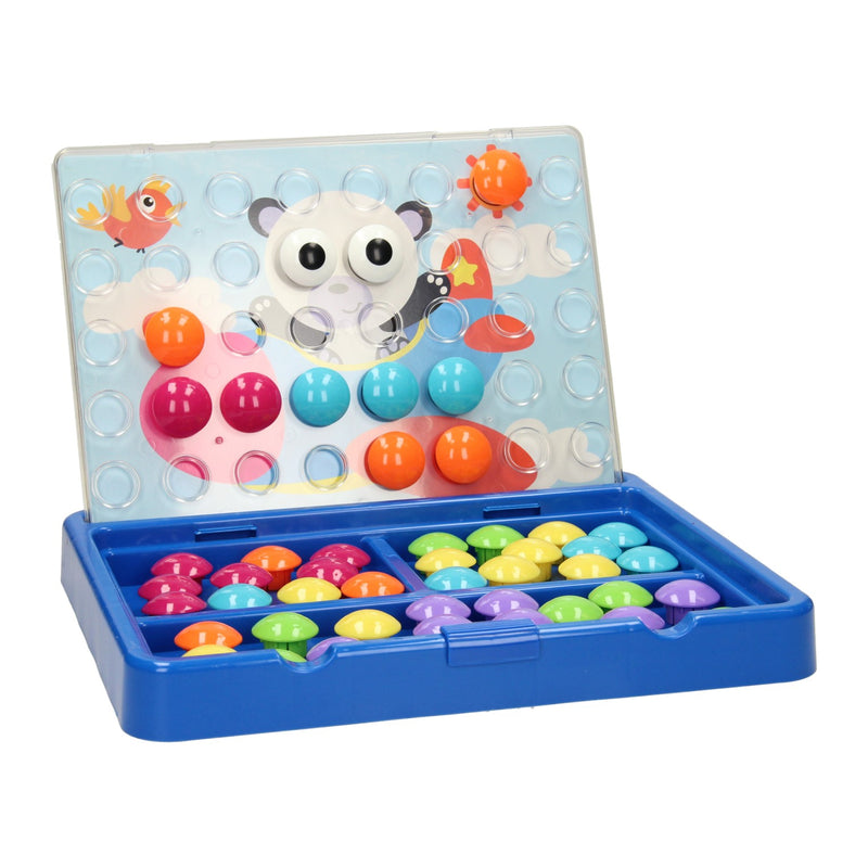 Afbeelding laden in galerijviewer, Jumbo insteekmozaïek buttons in koffer, 60dlg.