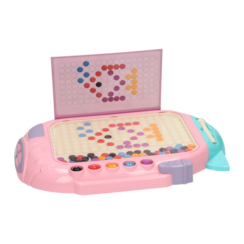 Load image into Gallery viewer, Lobbes speelgoed bv kleuren buttons spel met magnetische pen roze