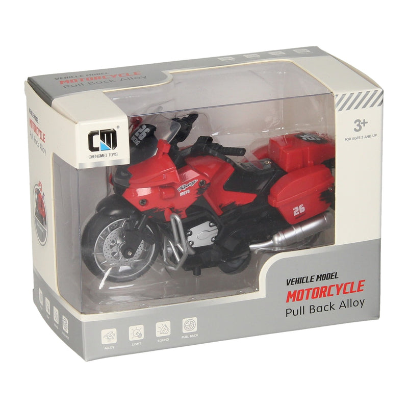 Load image into Gallery viewer, Pull-back motor rood met licht en geluid