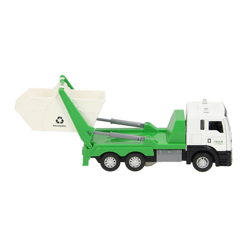 Afbeelding laden in galerijviewer, Lobbes speelgoed bv truck met afvalcontainer licht geluid