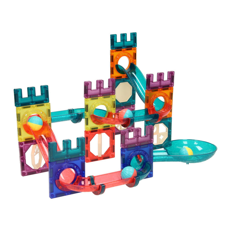 Load image into Gallery viewer, Magnetische knikkerbaan kasteel met licht, 56dlg.