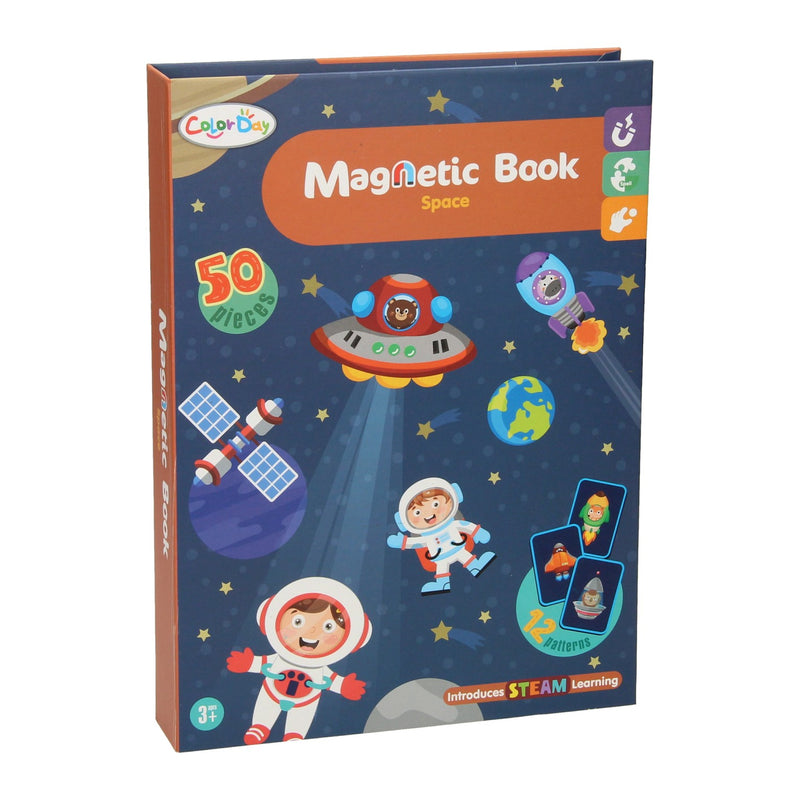 Load image into Gallery viewer, Lobbes speelgoed bv magnetisch boek - ruimtevaart, 50dlg.