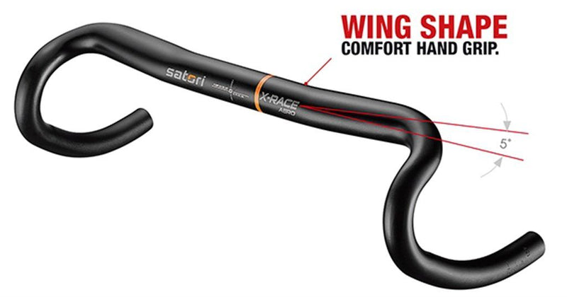 Load image into Gallery viewer, Satori Stuur X-Race Aero Ø31.8mm B=400mm mat zwart