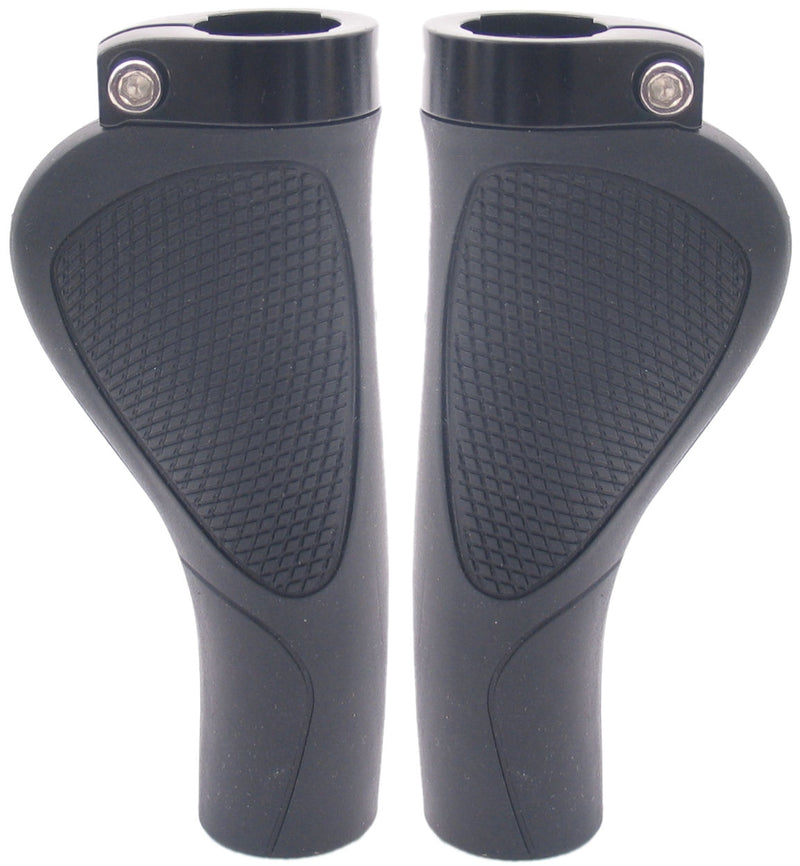 Load image into Gallery viewer, Edge Ergo City Plus 132mm Rubberen Fiets Handvatten (Zwart)