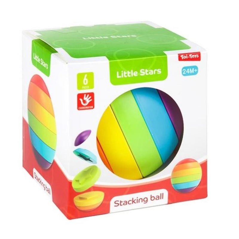 Afbeelding laden in galerijviewer, Toi-toys little stars stapeltoren puzzelbal 6-delig