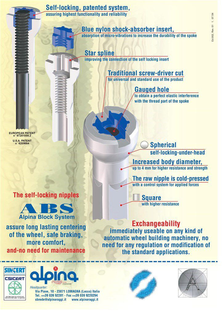 Load image into Gallery viewer, Alpina Spaaknippel met ronde kop 14G 15.0mm 4 Fg 2.3 ABS messing zilver (144 stuks)